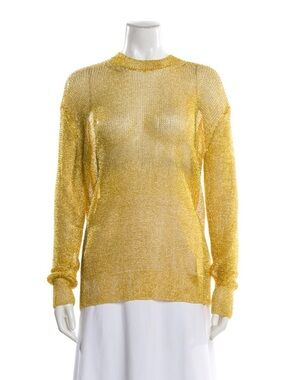 Comme des Garcons Metallic Gold Knit Sweater